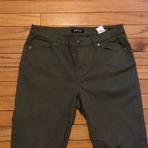 Army Green Crop Pants